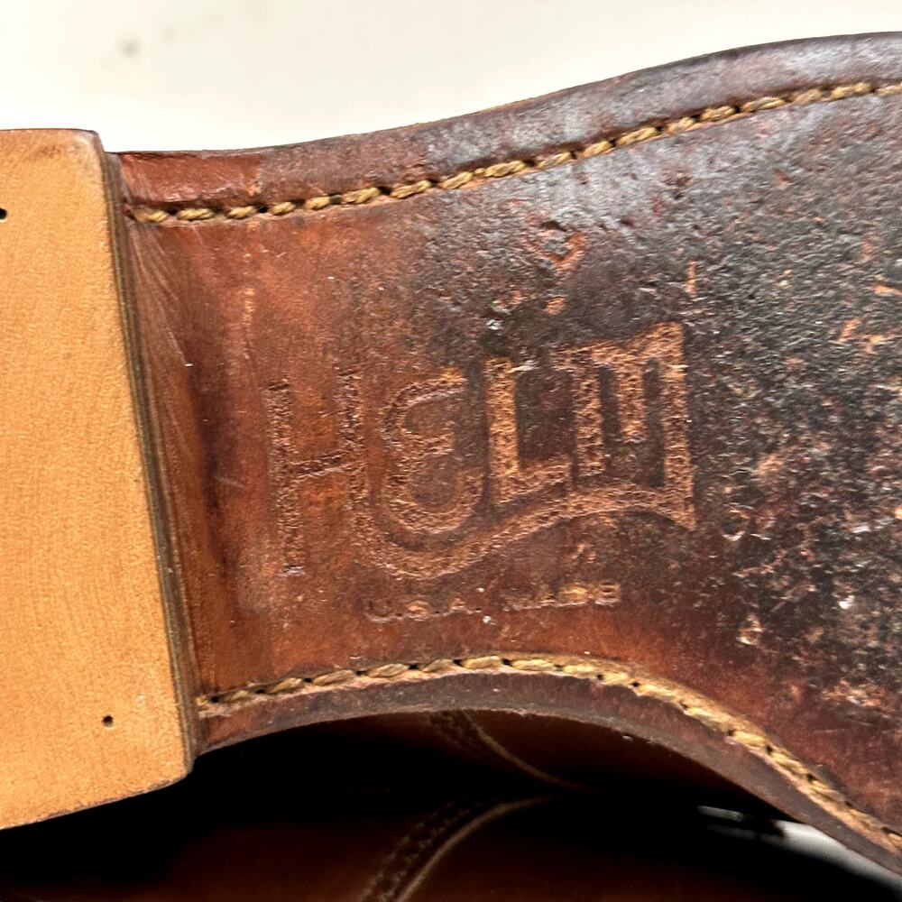 NEW HEELS Rancourt & Co. x Helm Sam Boot Ray-Ray Horween Cone Denim USA 10 D - Picture 9 of 12